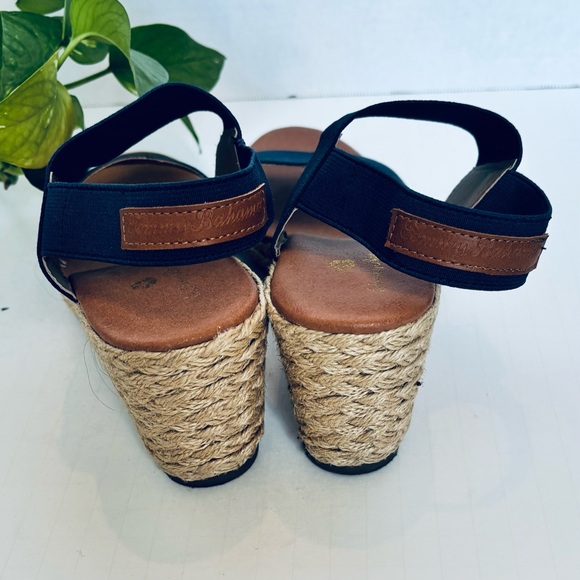 Tommy Bahama Blue and Brown Wedge Sandals - Picture 4 of 8